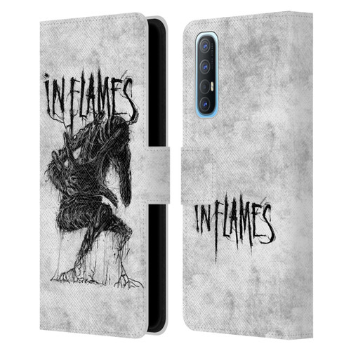 In Flames Metal Grunge Big Creature Leather Book Wallet Case Cover For OPPO Find X2 Neo 5G