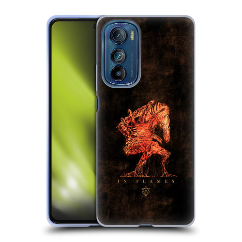 In Flames Metal Grunge Creature Soft Gel Case for Motorola Edge 30