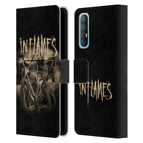 In Flames Metal Grunge Octoflames Leather Book Wallet Case Cover For OPPO Find X2 Neo 5G