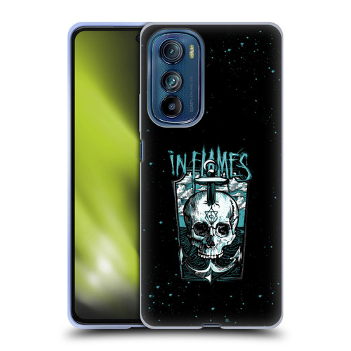 In Flames Metal Grunge Anchor Skull Soft Gel Case for Motorola Edge 30