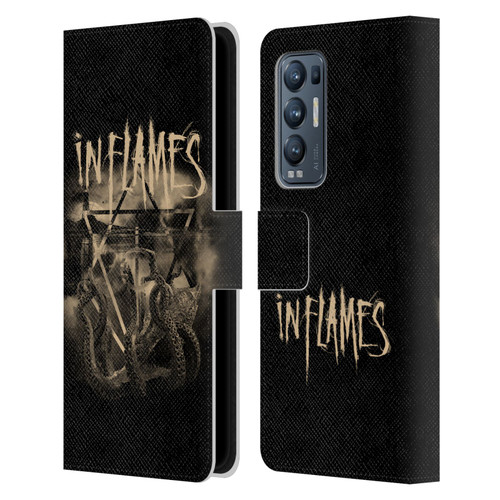 In Flames Metal Grunge Octoflames Leather Book Wallet Case Cover For OPPO Find X3 Neo / Reno5 Pro+ 5G