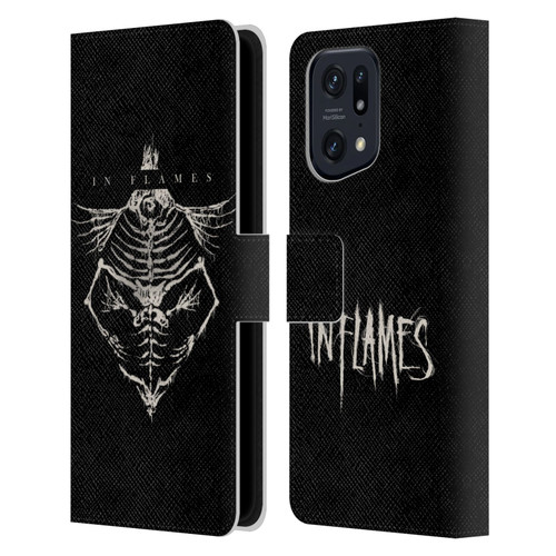 In Flames Metal Grunge Jesterhead Bones Leather Book Wallet Case Cover For OPPO Find X5 Pro