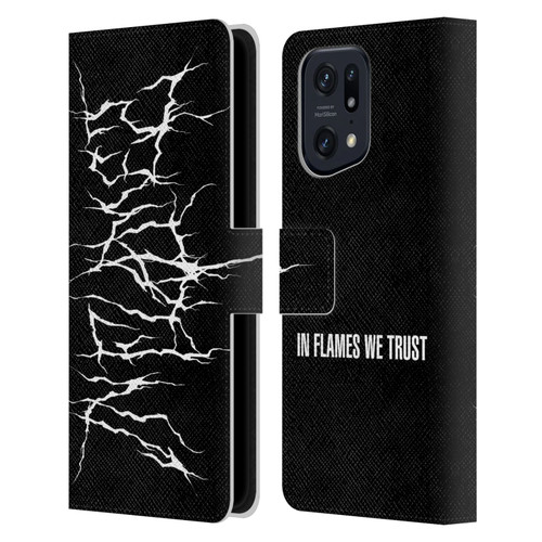 In Flames Metal Grunge Metal Logo Leather Book Wallet Case Cover For OPPO Find X5 Pro