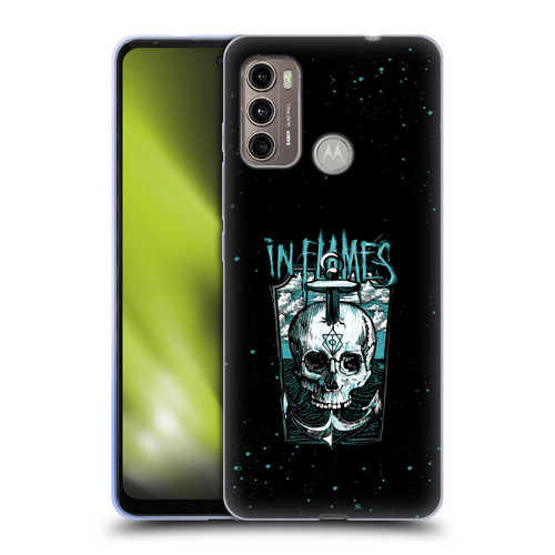 In Flames Metal Grunge Anchor Skull Soft Gel Case for Motorola Moto G60 / Moto G40 Fusion