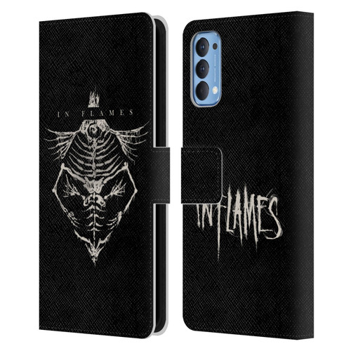 In Flames Metal Grunge Jesterhead Bones Leather Book Wallet Case Cover For OPPO Reno 4 5G