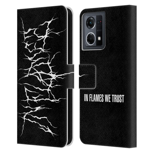 In Flames Metal Grunge Metal Logo Leather Book Wallet Case Cover For OPPO Reno8 4G
