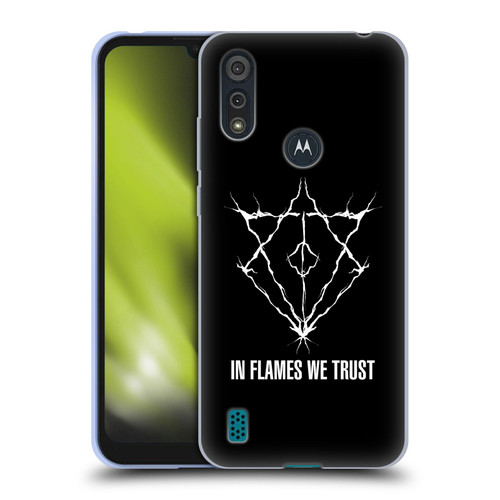 In Flames Metal Grunge Jesterhead Logo Soft Gel Case for Motorola Moto E6s (2020)