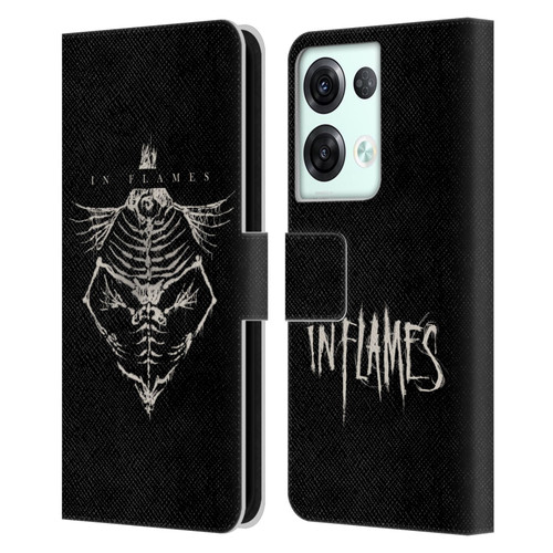 In Flames Metal Grunge Jesterhead Bones Leather Book Wallet Case Cover For OPPO Reno8 Pro