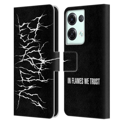 In Flames Metal Grunge Metal Logo Leather Book Wallet Case Cover For OPPO Reno8 Pro