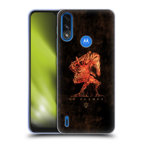 In Flames Metal Grunge Creature Soft Gel Case for Motorola Moto E7 Power / Moto E7i Power