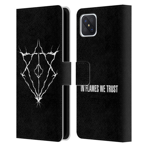 In Flames Metal Grunge Jesterhead Logo Leather Book Wallet Case Cover For OPPO Reno4 Z 5G