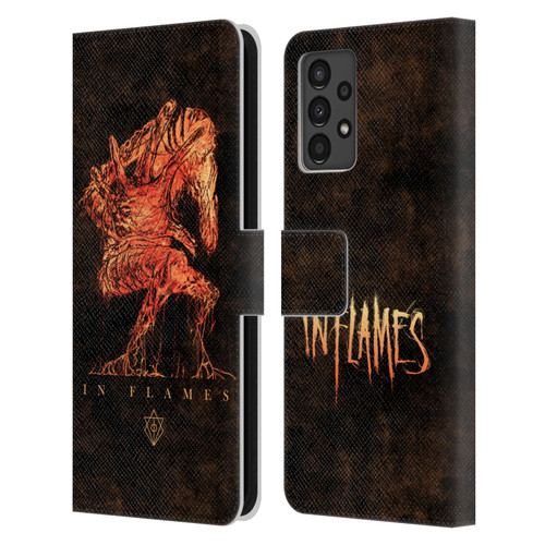 In Flames Metal Grunge Creature Leather Book Wallet Case Cover For Samsung Galaxy A13 (2022)