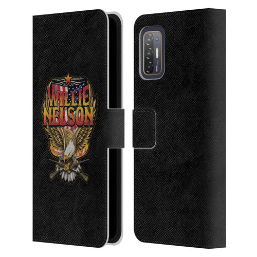 Willie Nelson Grunge Eagle Leather Book Wallet Case Cover For HTC Desire 21 Pro 5G
