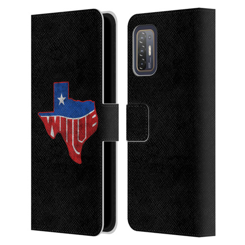 Willie Nelson Grunge Texas Leather Book Wallet Case Cover For HTC Desire 21 Pro 5G