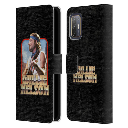 Willie Nelson Grunge Vintage Leather Book Wallet Case Cover For HTC Desire 21 Pro 5G