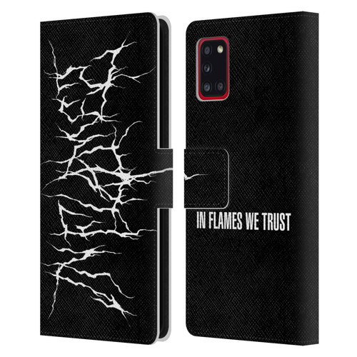 In Flames Metal Grunge Metal Logo Leather Book Wallet Case Cover For Samsung Galaxy A31 (2020)