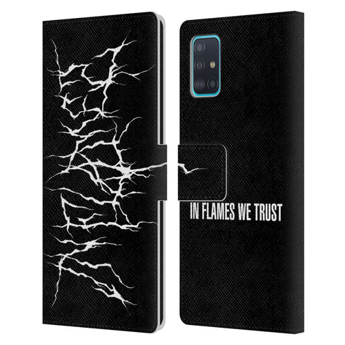 In Flames Metal Grunge Metal Logo Leather Book Wallet Case Cover For Samsung Galaxy A51 (2019)