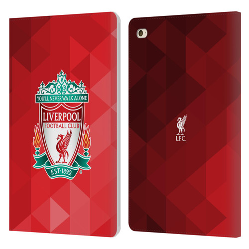 Liverpool Football Club Crest 1 Red Geometric 1 Leather Book Wallet Case Cover For Apple iPad mini 4