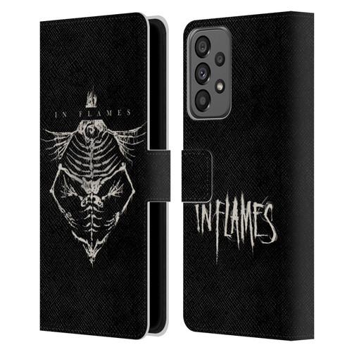 In Flames Metal Grunge Jesterhead Bones Leather Book Wallet Case Cover For Samsung Galaxy A73 5G (2022)