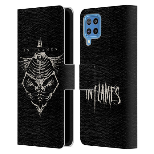 In Flames Metal Grunge Jesterhead Bones Leather Book Wallet Case Cover For Samsung Galaxy F22 (2021)