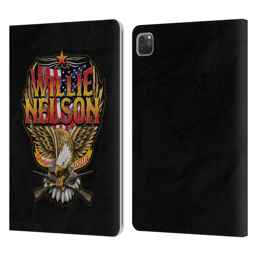 Willie Nelson Grunge Eagle Leather Book Wallet Case Cover For Apple iPad Pro 11 2020 / 2021 / 2022