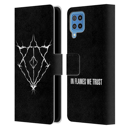 In Flames Metal Grunge Jesterhead Logo Leather Book Wallet Case Cover For Samsung Galaxy F22 (2021)