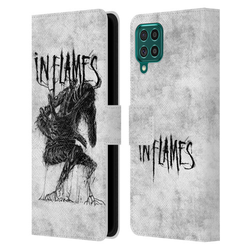 In Flames Metal Grunge Big Creature Leather Book Wallet Case Cover For Samsung Galaxy F62 (2021)