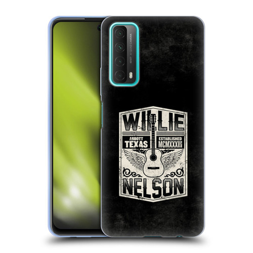 Willie Nelson Grunge Flying Guitar Soft Gel Case for Huawei P Smart (2021)