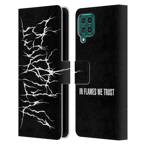 In Flames Metal Grunge Metal Logo Leather Book Wallet Case Cover For Samsung Galaxy F62 (2021)