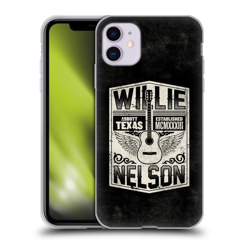 Willie Nelson Grunge Flying Guitar Soft Gel Case for Apple iPhone 11