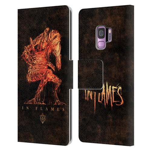 In Flames Metal Grunge Creature Leather Book Wallet Case Cover For Samsung Galaxy S9