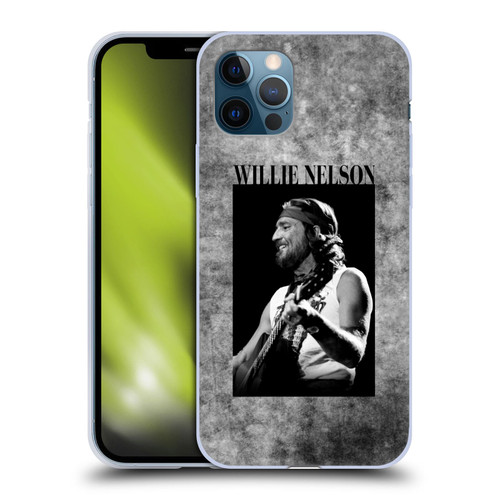 Willie Nelson Grunge Black And White Soft Gel Case for Apple iPhone 12 / iPhone 12 Pro