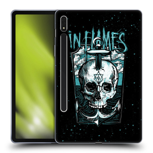 In Flames Metal Grunge Anchor Skull Soft Gel Case for Samsung Galaxy Tab S8
