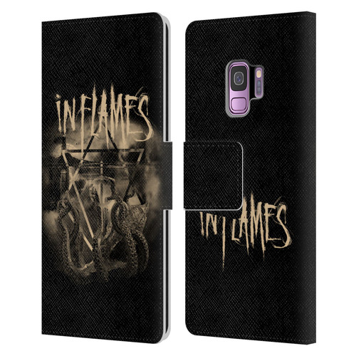In Flames Metal Grunge Octoflames Leather Book Wallet Case Cover For Samsung Galaxy S9