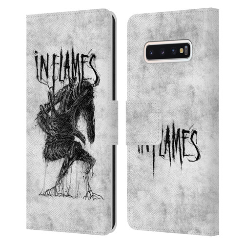 In Flames Metal Grunge Big Creature Leather Book Wallet Case Cover For Samsung Galaxy S10
