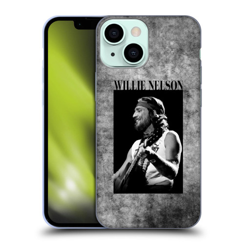 Willie Nelson Grunge Black And White Soft Gel Case for Apple iPhone 13 Mini