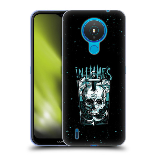 In Flames Metal Grunge Anchor Skull Soft Gel Case for Nokia 1.4