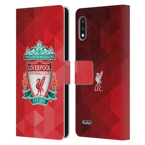Liverpool Football Club Crest 1 Red Geometric 1 Leather Book Wallet Case Cover For LG K22