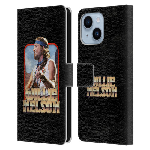 Willie Nelson Grunge Vintage Leather Book Wallet Case Cover For Apple iPhone 14 Plus