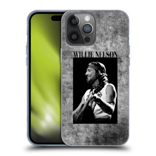 Willie Nelson Grunge Black And White Soft Gel Case for Apple iPhone 14 Pro Max
