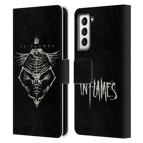 In Flames Metal Grunge Jesterhead Bones Leather Book Wallet Case Cover For Samsung Galaxy S21 5G