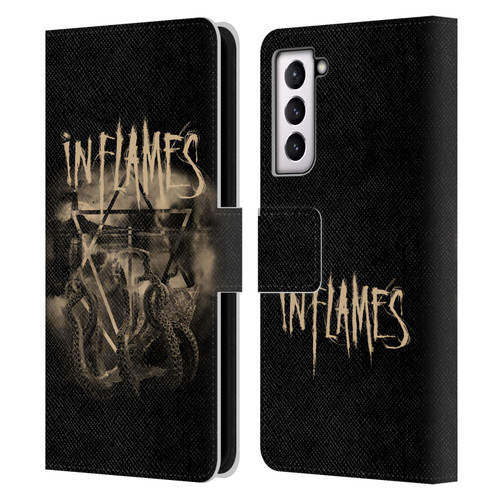 In Flames Metal Grunge Octoflames Leather Book Wallet Case Cover For Samsung Galaxy S21 5G