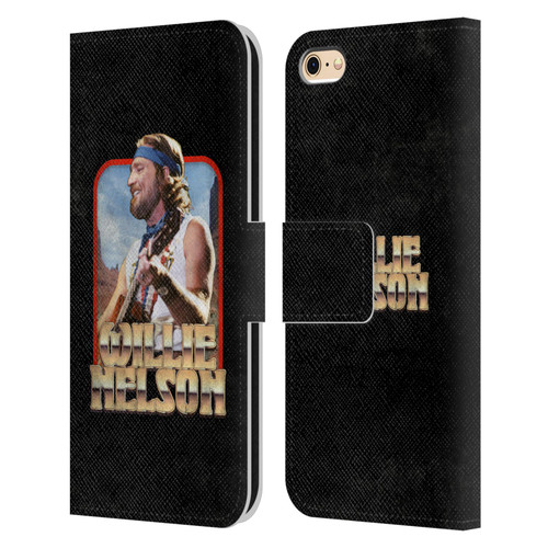 Willie Nelson Grunge Vintage Leather Book Wallet Case Cover For Apple iPhone 6 / iPhone 6s