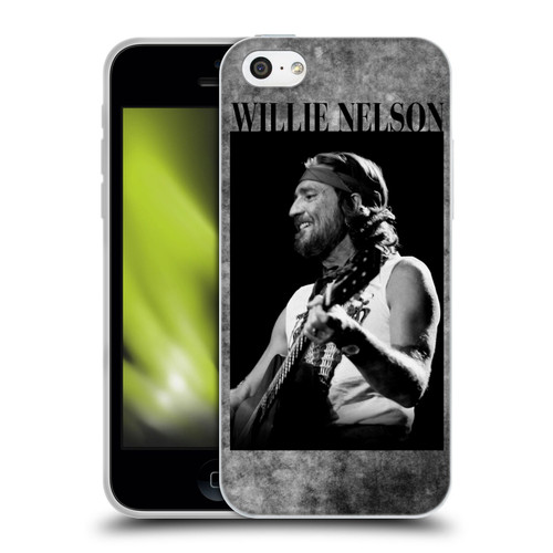 Willie Nelson Grunge Black And White Soft Gel Case for Apple iPhone 5c