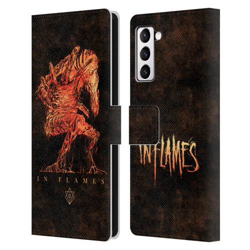 In Flames Metal Grunge Creature Leather Book Wallet Case Cover For Samsung Galaxy S21+ 5G