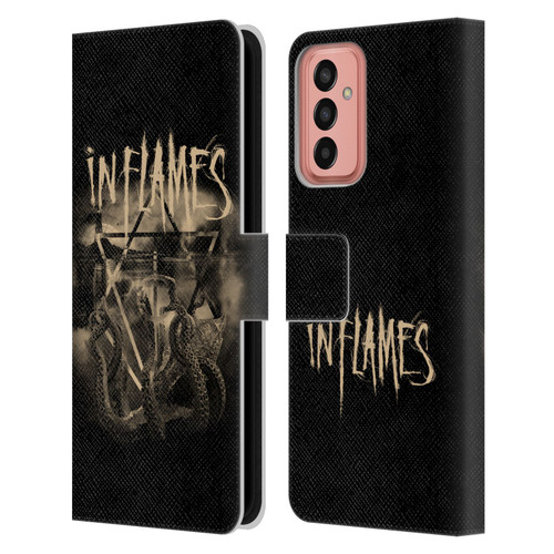 In Flames Metal Grunge Octoflames Leather Book Wallet Case Cover For Samsung Galaxy M13 (2022)