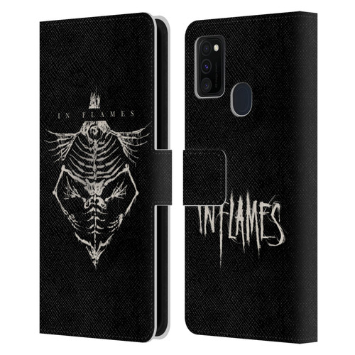 In Flames Metal Grunge Jesterhead Bones Leather Book Wallet Case Cover For Samsung Galaxy M30s (2019)/M21 (2020)