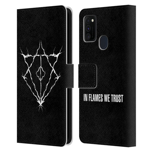 In Flames Metal Grunge Jesterhead Logo Leather Book Wallet Case Cover For Samsung Galaxy M30s (2019)/M21 (2020)