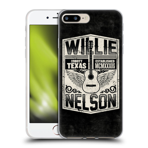 Willie Nelson Grunge Flying Guitar Soft Gel Case for Apple iPhone 7 Plus / iPhone 8 Plus