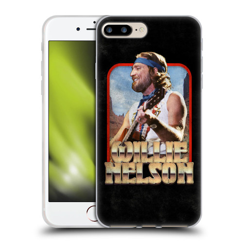Willie Nelson Grunge Vintage Soft Gel Case for Apple iPhone 7 Plus / iPhone 8 Plus